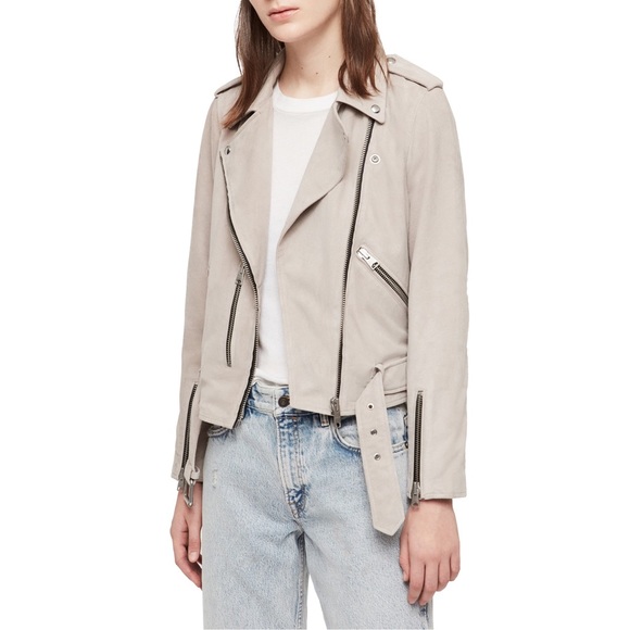 All Saints Jackets & Blazers - All Saints : Suede Balfern Biker Jacket